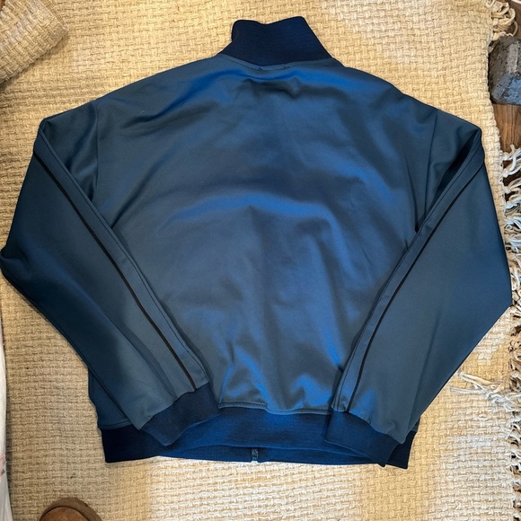 ZARA MENS BASIC JACKET LARGE NAVY BLUE FULL ZIPPER 2 POCKETS TURTLENECK - Picture 7 of 7